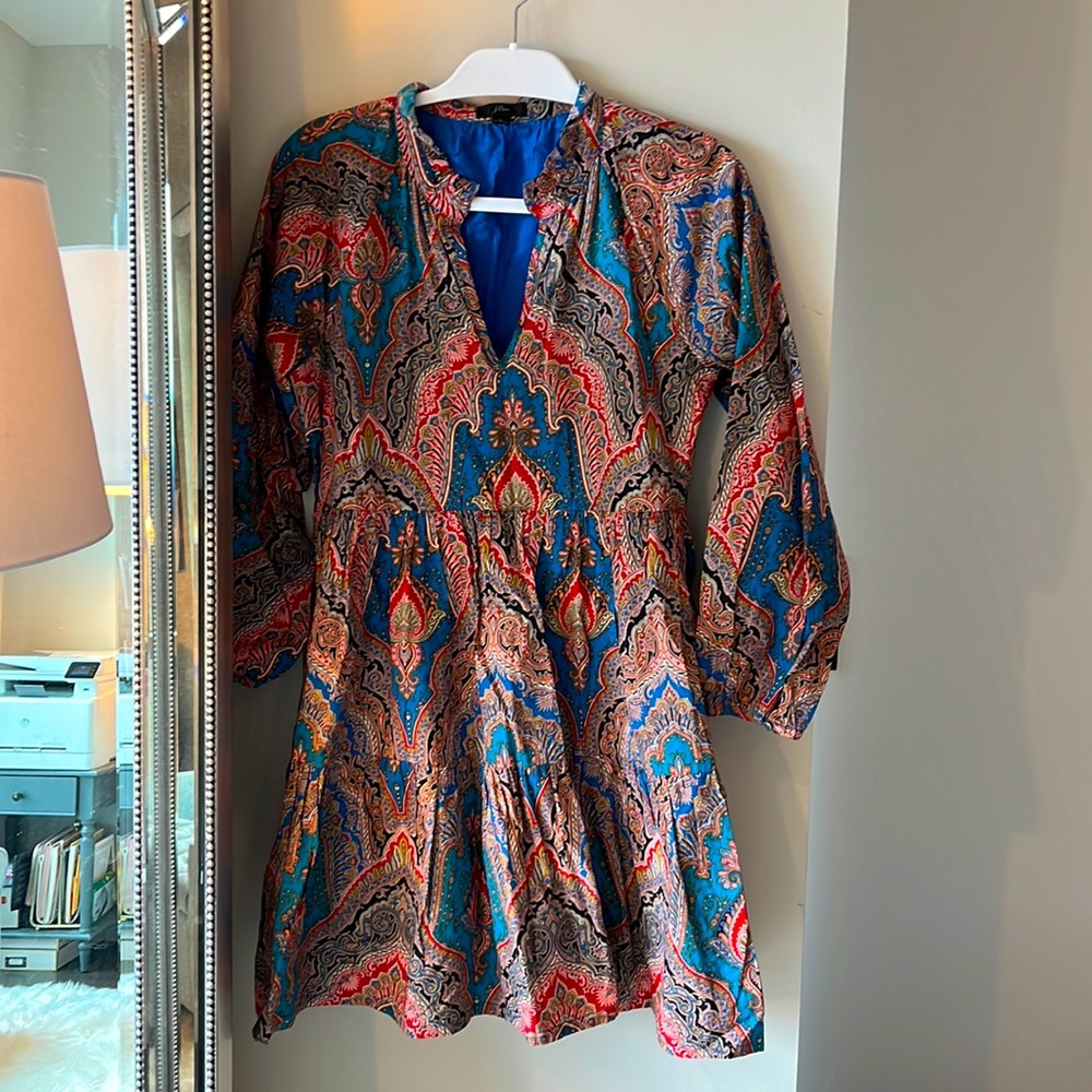 J.Crew Patterned Dress with pockets!